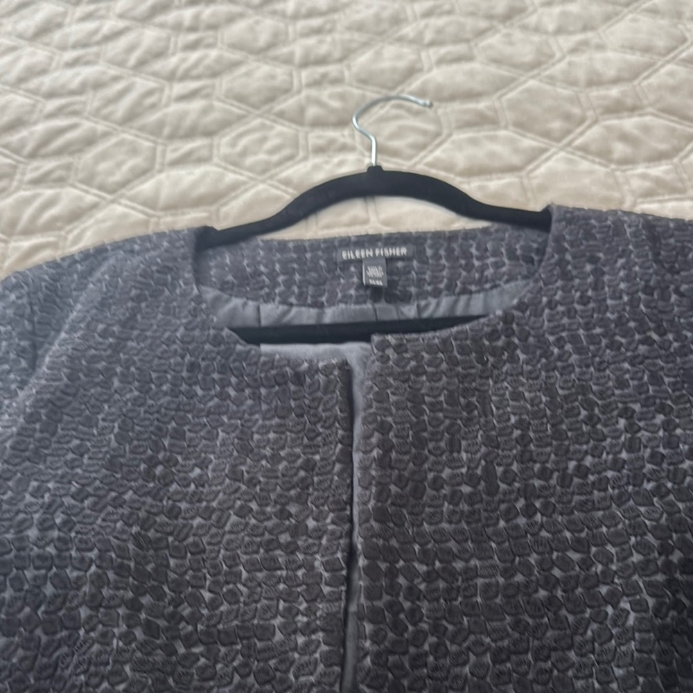 Eileen Fisher Women's Charcoal Textured Blazer